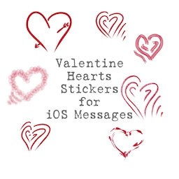image showing a few hearts from illumineX Valentine Hearts Sticker Pack